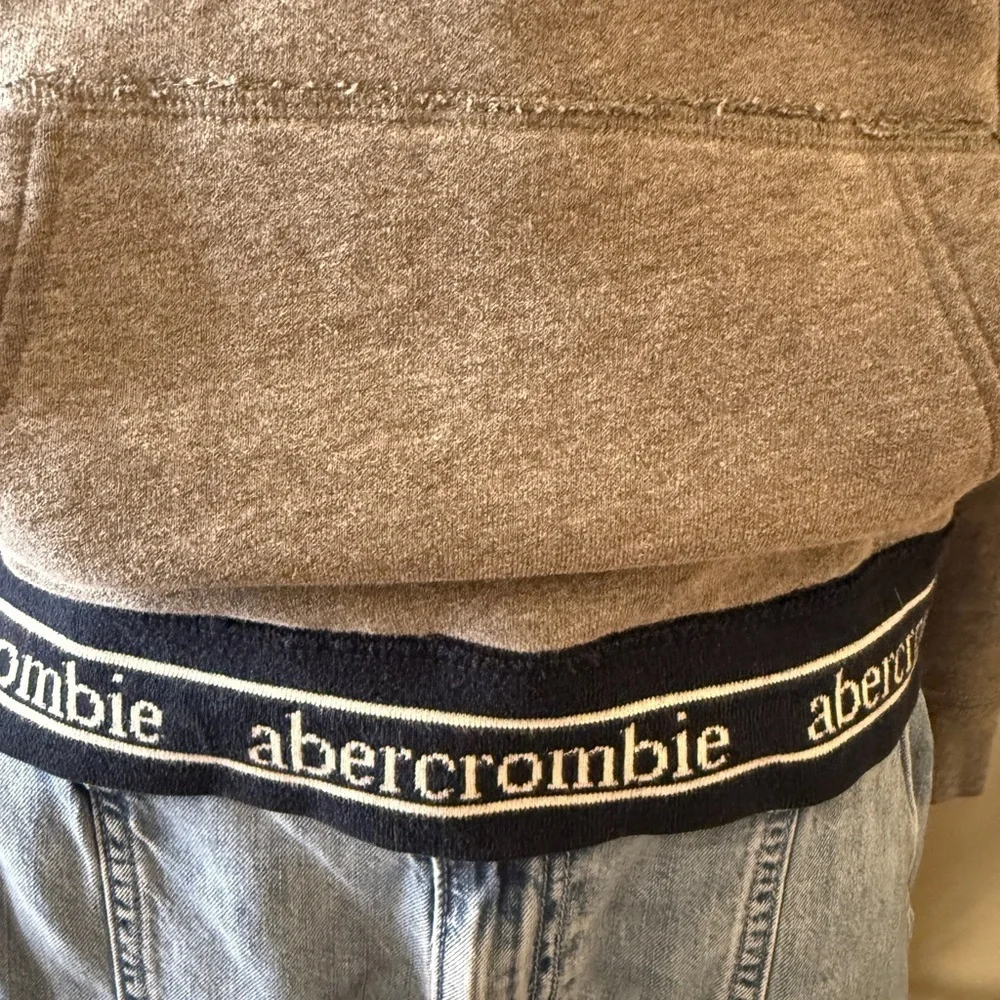 Abercrombie Kids Gray Sweater with Blue Moose